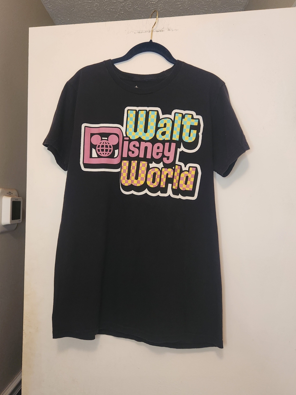 Disney Black Walt Disney World Graphic Tee with Pastel Logo